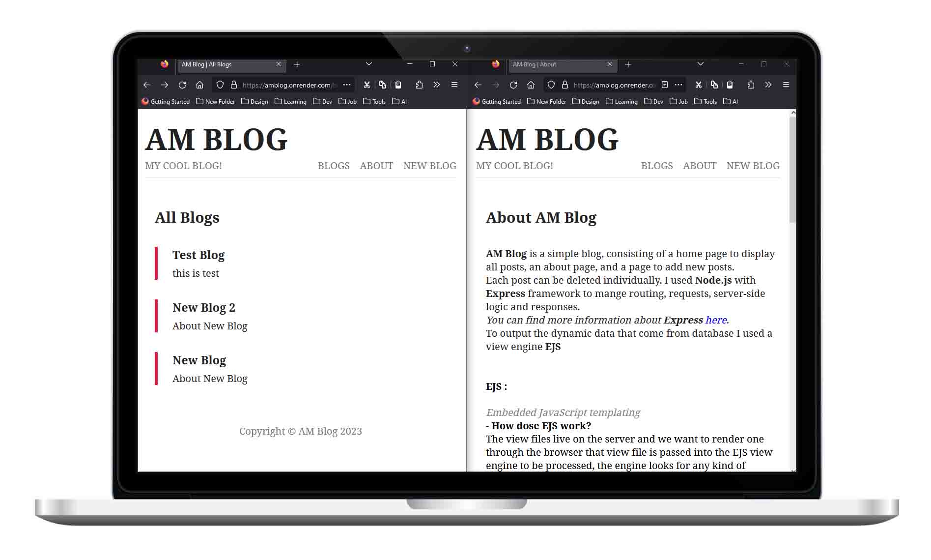 My-Blog Screenshot